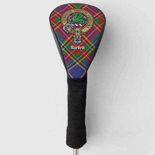 Clan MacBeth Crest Golf Head Hoesje Golfheadcover (Voorkant)