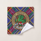 Clan MacBeth Crest over Tartan Bad Handdoek (Wasdoekje)