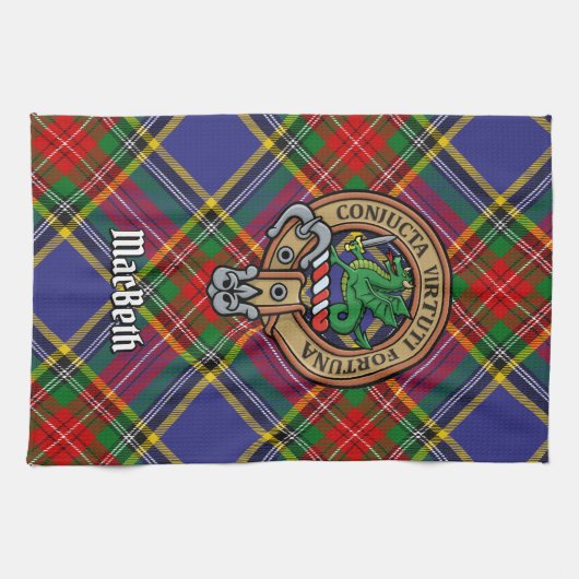 Clan MacBeth Crest Serviette de cuisine (Horizontal)
