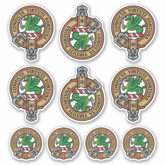 Clan MacBeth Crest Sticker Set (Voorkant)