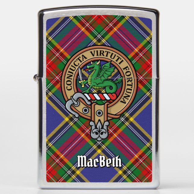 Clan MacBeth Crest Zippo Lighter (Voorkant)