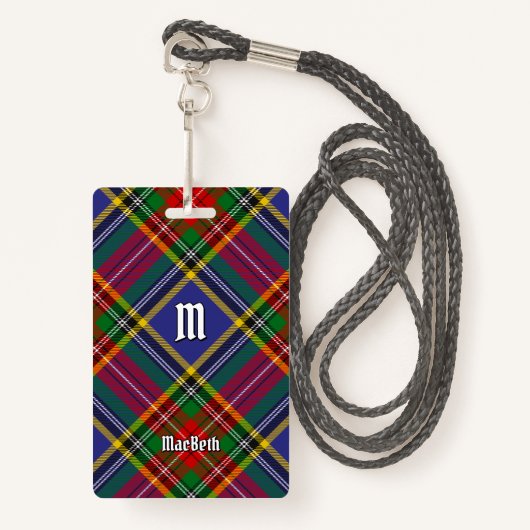 Clan MacBeth Tartan Badge (Voorkant met draagriem)
