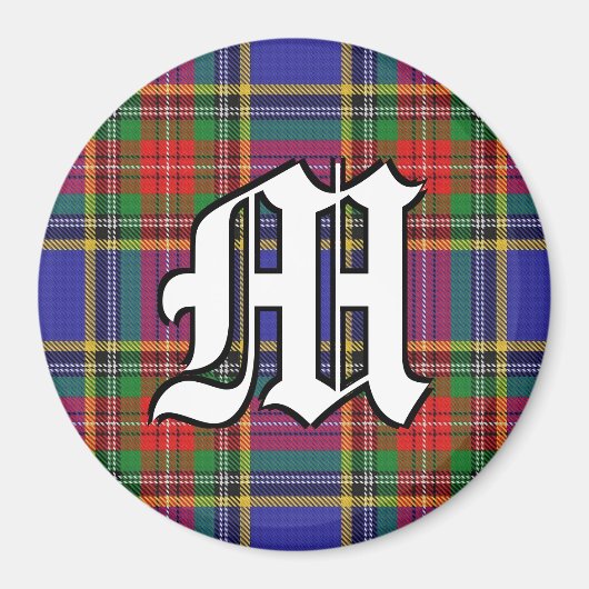 Clan MacBeth Tartan Betanspelden Magneet (Voorkant)