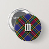 Clan MacBeth Tartan Button (Voorkant /achterkant)