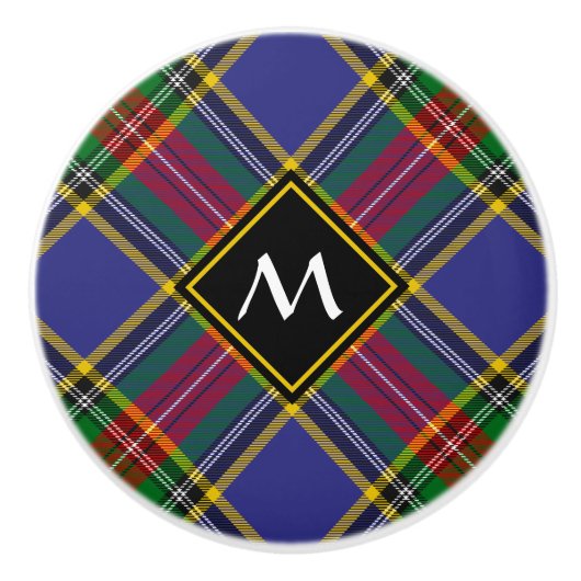 Clan MacBeth Tartan Ceramic Knob Keramische Knop (Voorkant)