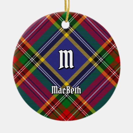 Clan MacBeth Tartan Ceramic Ornament (Voorkant)