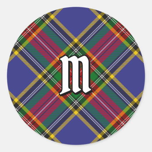 Clan MacBeth Tartan Classic Round Sticker (Devant)