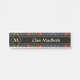 Clan MacBeth Tartan Deurbord Deurbordje
