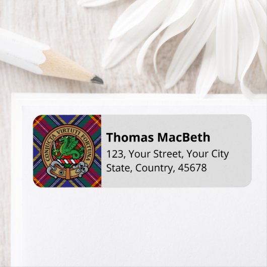 Clan MacBeth Tartan Étiquette (En situation)