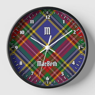 Clan MacBeth Tartan Grote klok