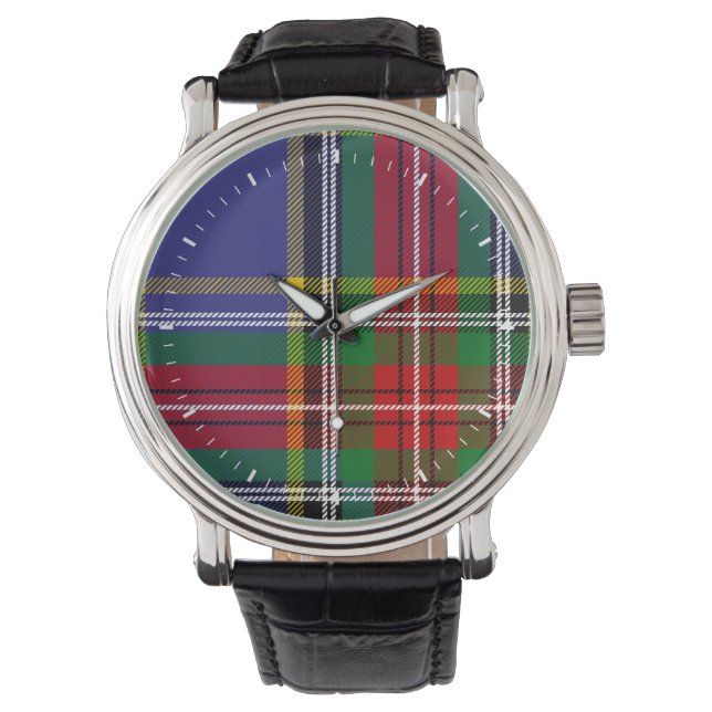 Clan MacBeth Tartan Horloge (Voorkant)