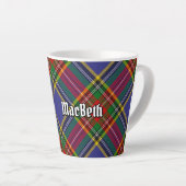 Clan MacBeth Tartan Latte Mug (Angle droit)