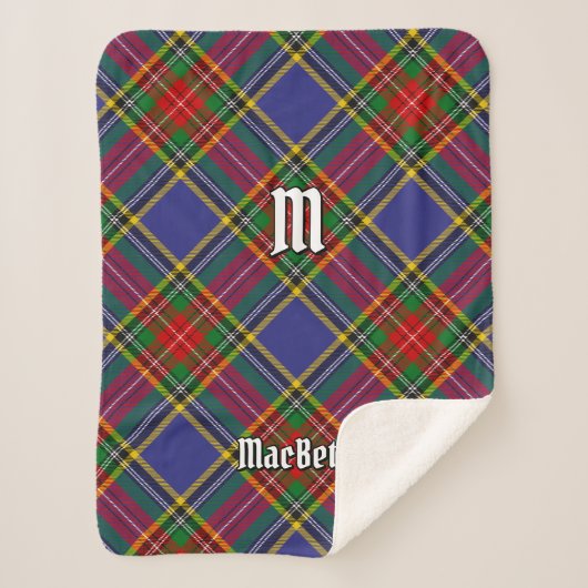 Clan MacBeth Tartan Sherpa Blanket Deken (Voorkant)