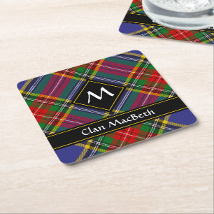 Clan MacBeth Tartan Square Paper Onderzetter