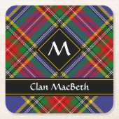 Clan MacBeth Tartan Square Paper Onderzetter (Voorkant)
