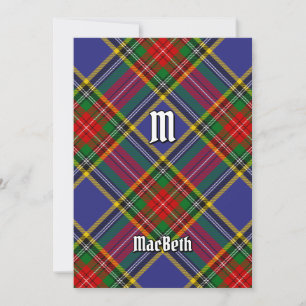 Clan MacBeth Tartan Uitnodiging