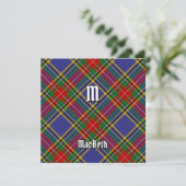 Clan MacBeth Tartan Uitnodiging (Staand voorkant)