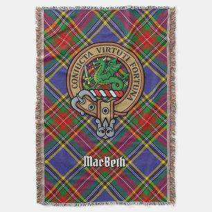 Clan MacBeth-wapen over tartan Deken