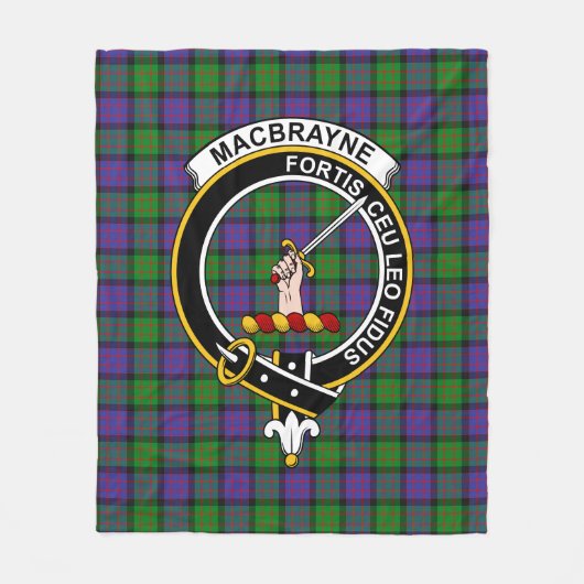 Clan MacBrayne Tartan Pset Fleece Deken (Voorkant)