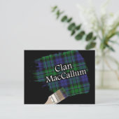 Clan MacCallum Scottish Tartan Paint Brush Briefkaart (Staand voorkant)