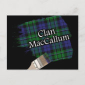 Clan MacCallum Scottish Tartan Paint Brush Briefkaart (Voorkant)