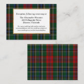 Clan MacClain Tartan Plaid Mariage Carte de boîtie (Devant / Derrière)