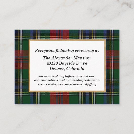 Clan MacClain Tartan Plaid Mariage Carte de boîtie (Devant)