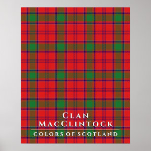 Clan MacClintock Kleuren van Schotland 2 Tartan Pl Poster