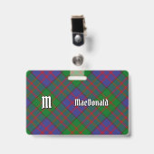 Clan MacDonald Badge Tartan (Face avec clip)