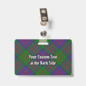 Clan MacDonald Badge Tartan (Dos avec clip)