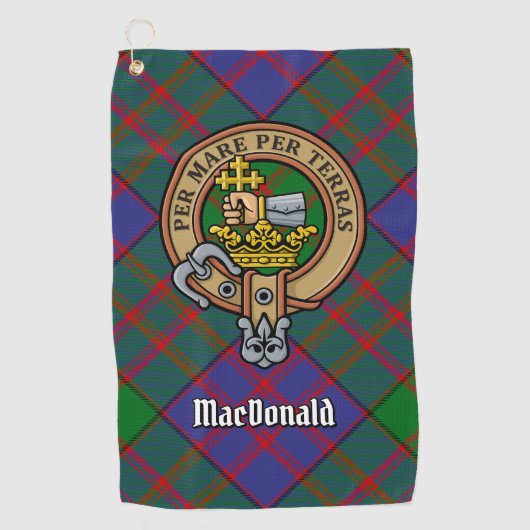 Clan MacDonald Crest Golf Towel Golfhanddoek (Voorkant)