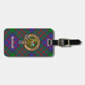 Clan MacDonald Crest over Tartan Bagagelabel (Voorkant horizontaal)