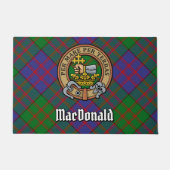 Clan MacDonald Crest over Tartan Deurmat (Voorkant)