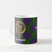 Clan MacDonald Crest over Tartan Koffiemok (Voorkant links)