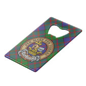Clan MacDonald Crest sur Tartan (Devant Angle)