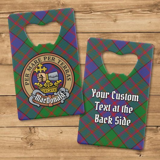 Clan MacDonald Crest sur Tartan