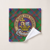 Clan MacDonald Crest sur Tartan (Gant de toilette)