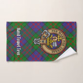Clan MacDonald Crest sur Tartan (Serviette à main)