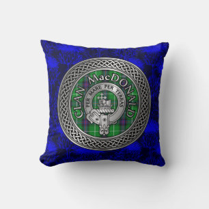 Clan MacDonald Crest & Tartan Knot Kussen
