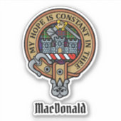Clan MacDonald de Clanranald Crest Sticker (Devant)