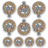 Clan MacDonald de Clanranald Crest Sticker Set (Devant)