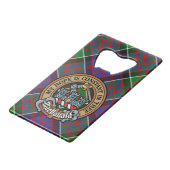 Clan MacDonald de Clanranald Crest sur Tartan (Devant Angle)