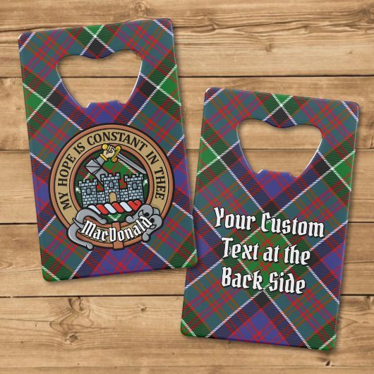 Clan MacDonald de Clanranald Crest sur Tartan