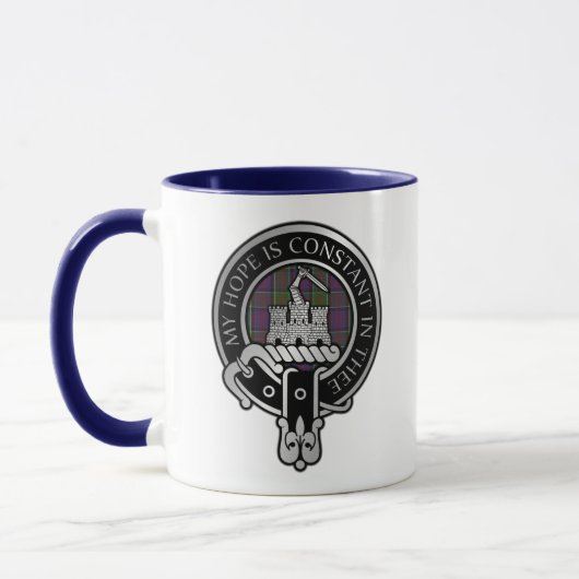 Clan MacDonald de Clanranald Crest & Tartan Mug (Gauche)