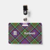 Clan MacDonald de Clanranald Tartan Badge (Avant avec clip)