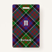 Clan MacDonald de Clanranald Tartan Badge (Devant)