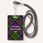 Clan MacDonald de Clanranald Tartan Badge (Derrière avec lanière)