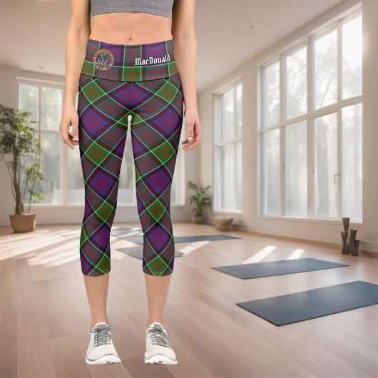 Clan MacDonald de Clanranald Tartan Capri Leggings