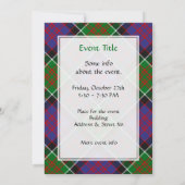 Clan MacDonald de Clanranald Tartan Invitation (Dos)