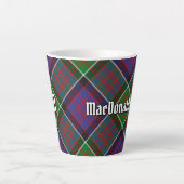 Clan MacDonald de Clanranald Tartan Latte Mug (Devant)